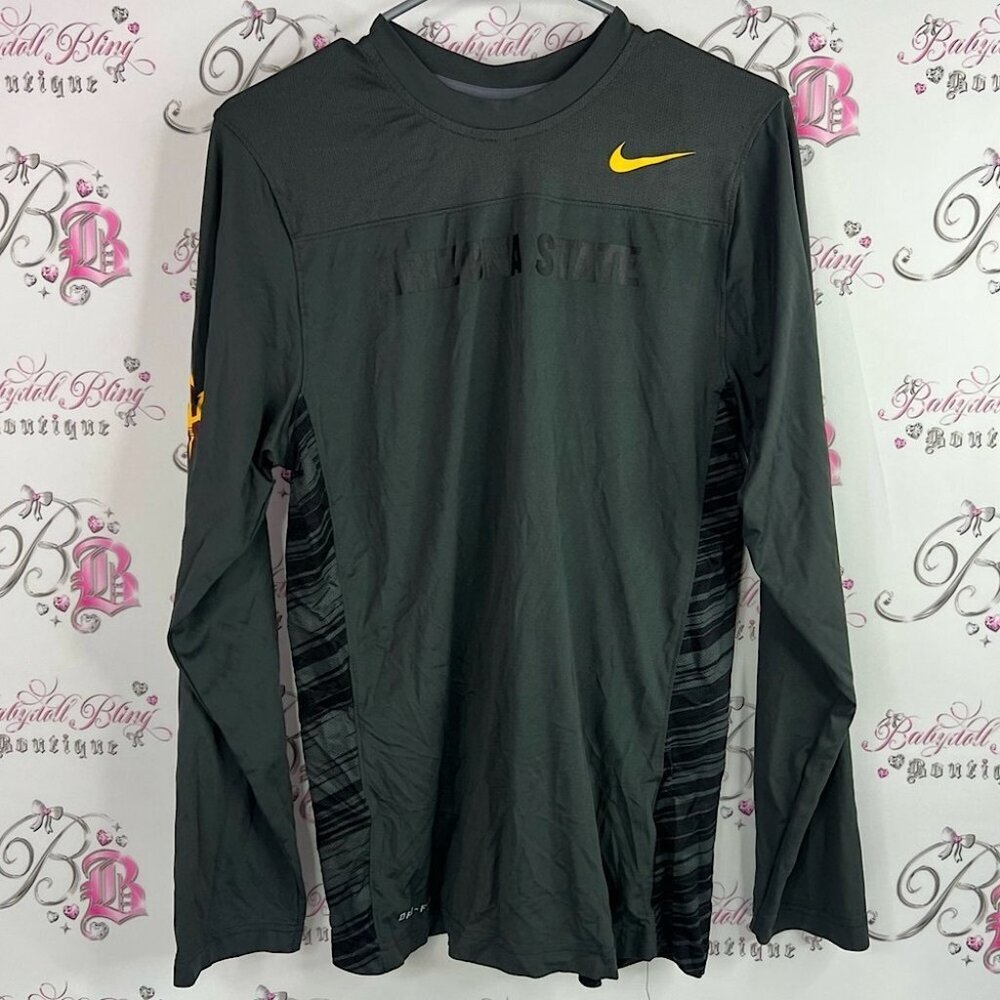 Nike Arizona state long sleeve dri fit Dark Gray Long Sleeve with Yellow Accents